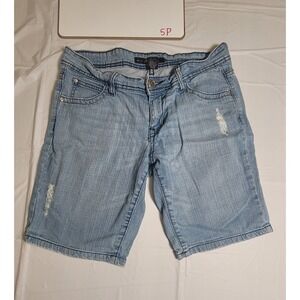 Womens South Pole shorts, blue ripped design, size 9. 9 inch inseam.